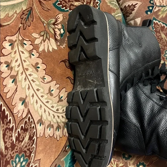 Vionic “Lani” Black Leather Lace/Up Combat Boots - Picture 6 of 7